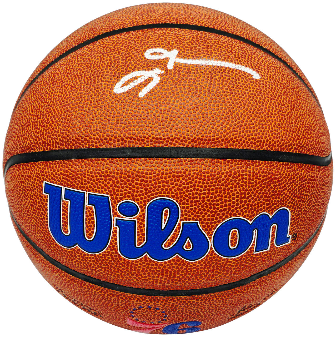 Allen Iverson Autographed Philadelphia 76ers Logo Basketball Beckett BAS Witness Stock #232870