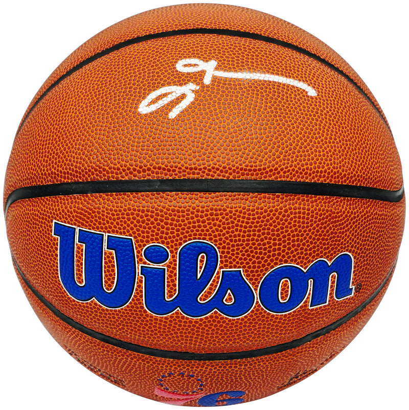 Allen Iverson Autographed Philadelphia 76ers Logo Basketball Beckett BAS Witness Stock #232870