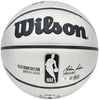 Allen Iverson Autographed Platinum Edition Composite Leather Basketball Philadelphia 76ers Beckett BAS Witness Stock #232871