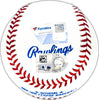 Wyatt Langford Autographed Official MLB Baseball Texas Rangers "MLB Debut 3-28-24" Fanatics and MLB Holo Stock #232809