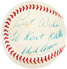 Hank Aaron Autographed Official Wilson Major League Baseball Atlanta Braves "Best Wishes To Kent" Vintage Signature Beckett BAS #AC56711