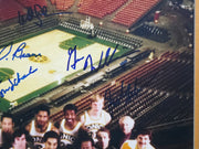 1978-79 NBA Champion Seattle Supersonics Team Autographed Framed 16x20 Photo With 9 Signatures Including Fred Brown & Lenny Wilkens MCS Holo #87231