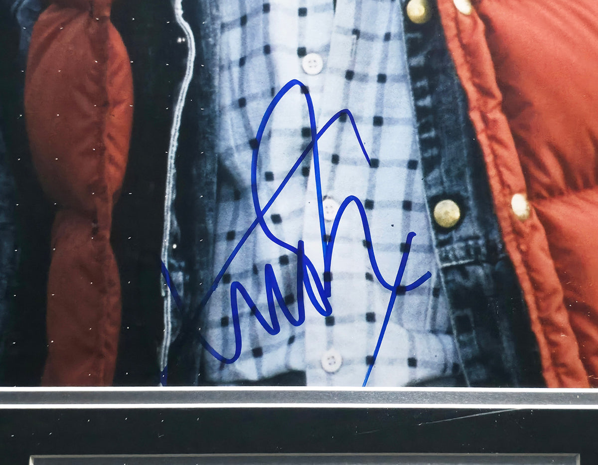 Michael J. Fox Autographed Framed 16x20 Photo Back to the Future (Damaged) Beckett BAS Witness #2W276348