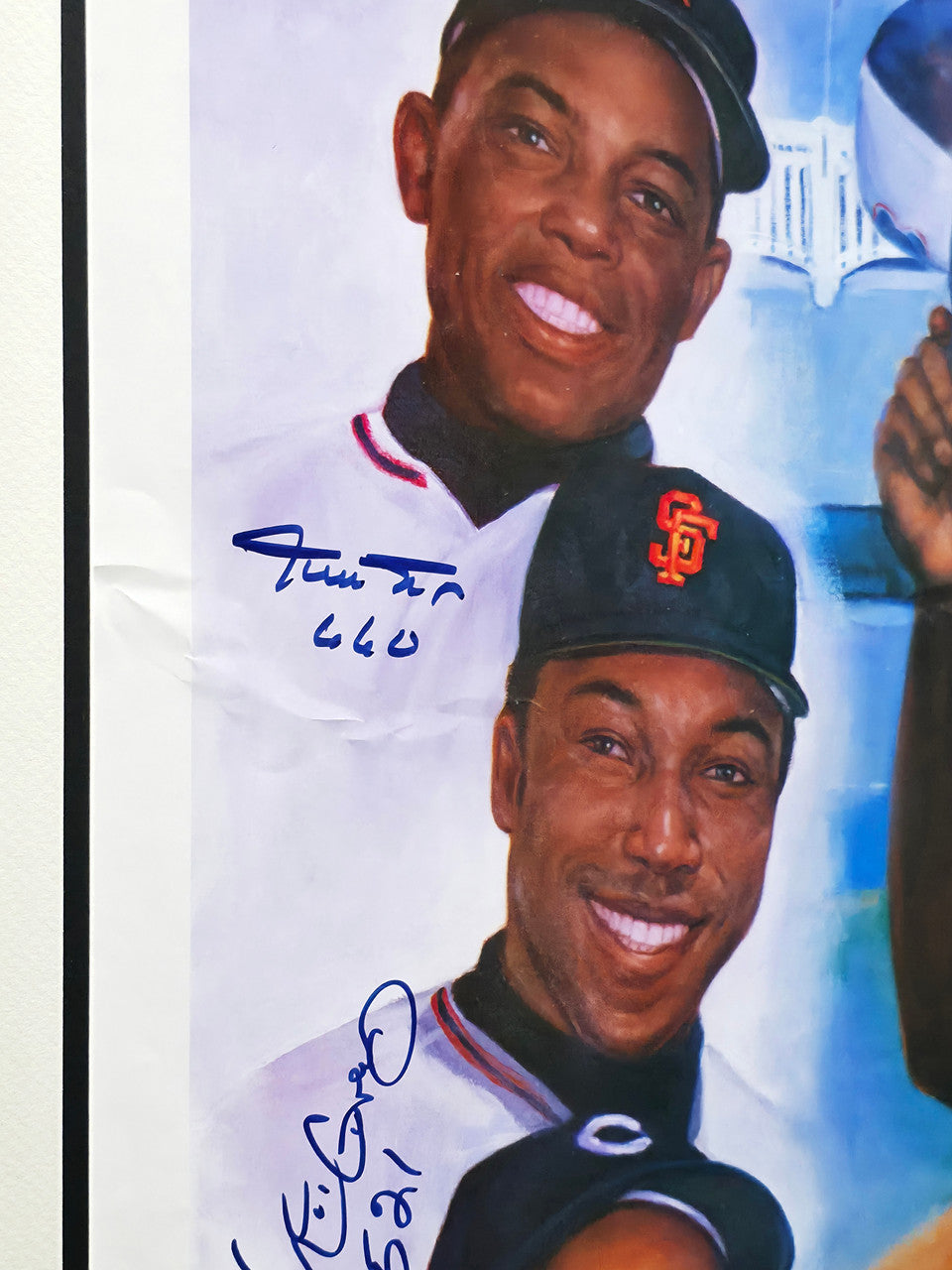 500 Home Run HR Club Autographed Framed 28x30 Photo With 11 Signatures Including Willie Mays & Hank Aaron Beckett BAS #AB08915