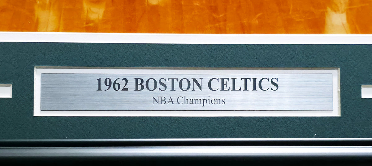 1962 Boston Celtics Team Autographed Framed 18x24 Photo With 11 Signatures Including Bill Russell & Red Auerbach Beckett BAS #AE31379