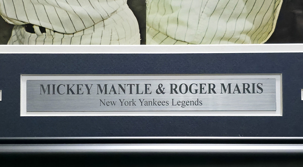 Mickey Mantle & Roger Maris Autographed Framed 11x17 Poster New York Yankees Vintage Signature Beckett BAS #AE31085