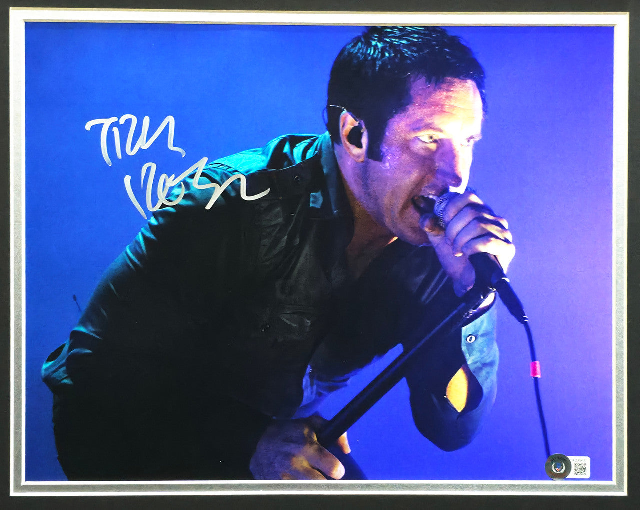 Trent Reznor Autographed Framed 11x14 Photo Nine Inch Nails Singer Beckett BAS #AC95437