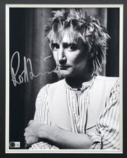 Rod Stewart Autographed Framed 11x14 Photo Beckett BAS #AE31835