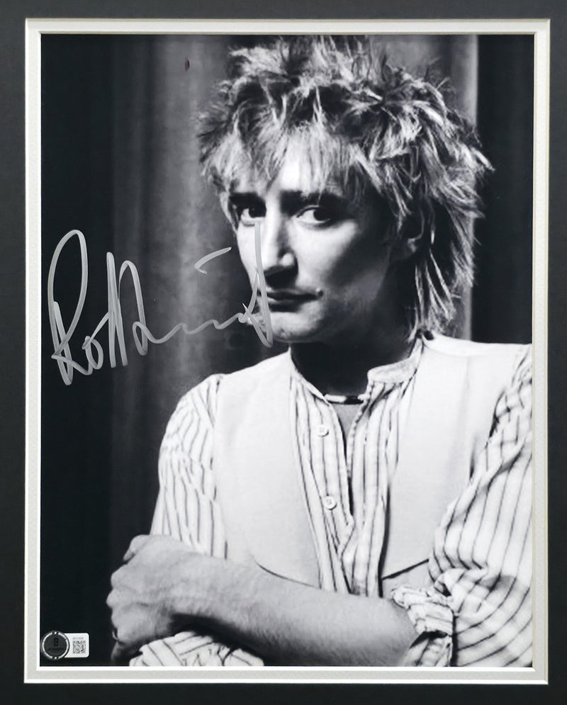 Rod Stewart Autographed Framed 11x14 Photo Beckett BAS #AE31835