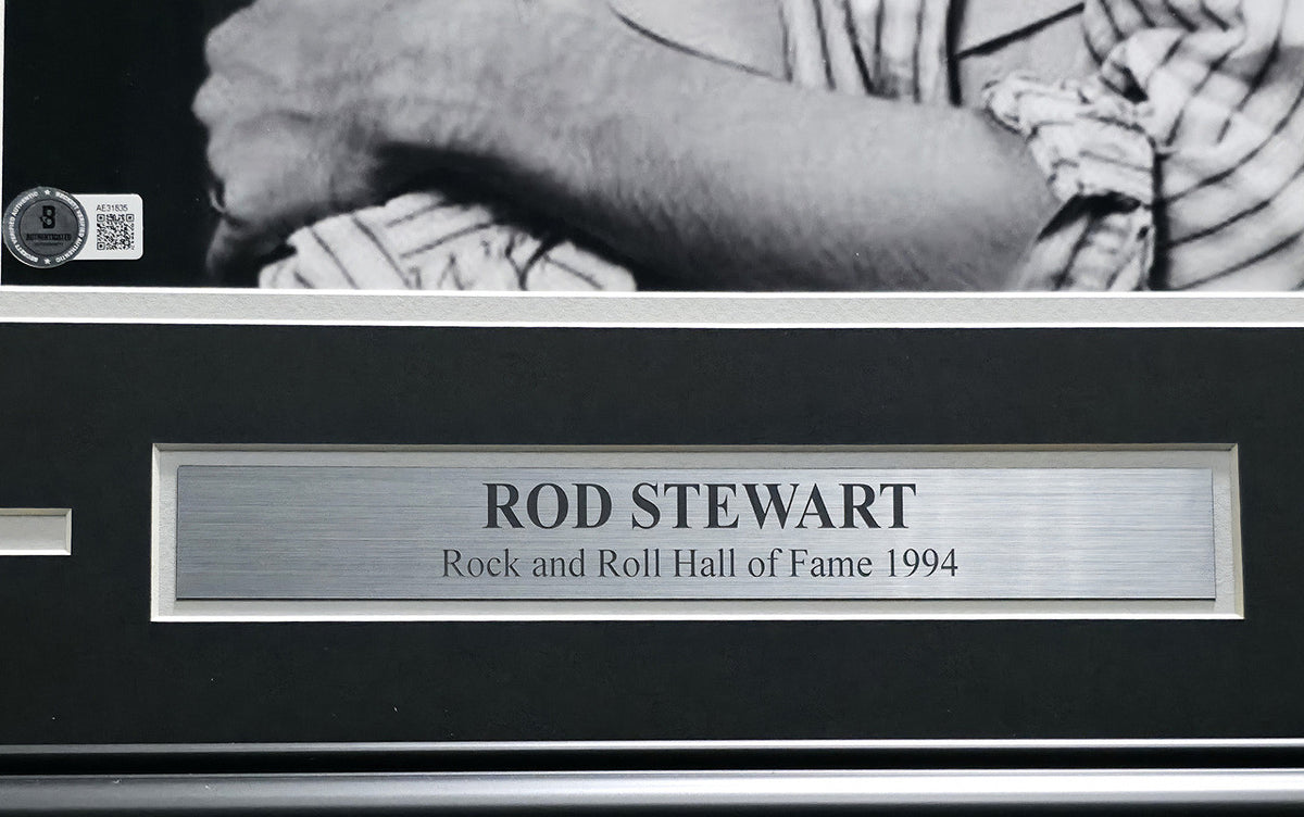 Rod Stewart Autographed Framed 11x14 Photo Beckett BAS #AE31835