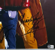 Michael J. Fox & Christopher Llyod Autographed Framed 16x20 Photo Back to the Future Beckett BAS #AC94143