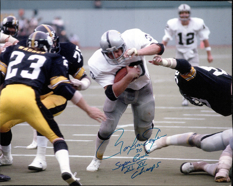 Mark Van Eeghen Autographed 16x20 Photo Oakland Raiders "Super Bowl XI XV Champs" SKU #250386