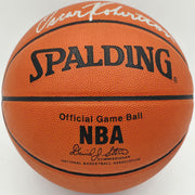Oscar Robertson Autographed Spalding NBA Leather Game Basketball Milwaukee Bucks Beckett BAS QR #BS30429