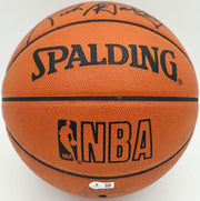 Rick Barry Autographed Spalding NBA Leather Game Basketball Golden State Warriors Beckett BAS QR #BS30420