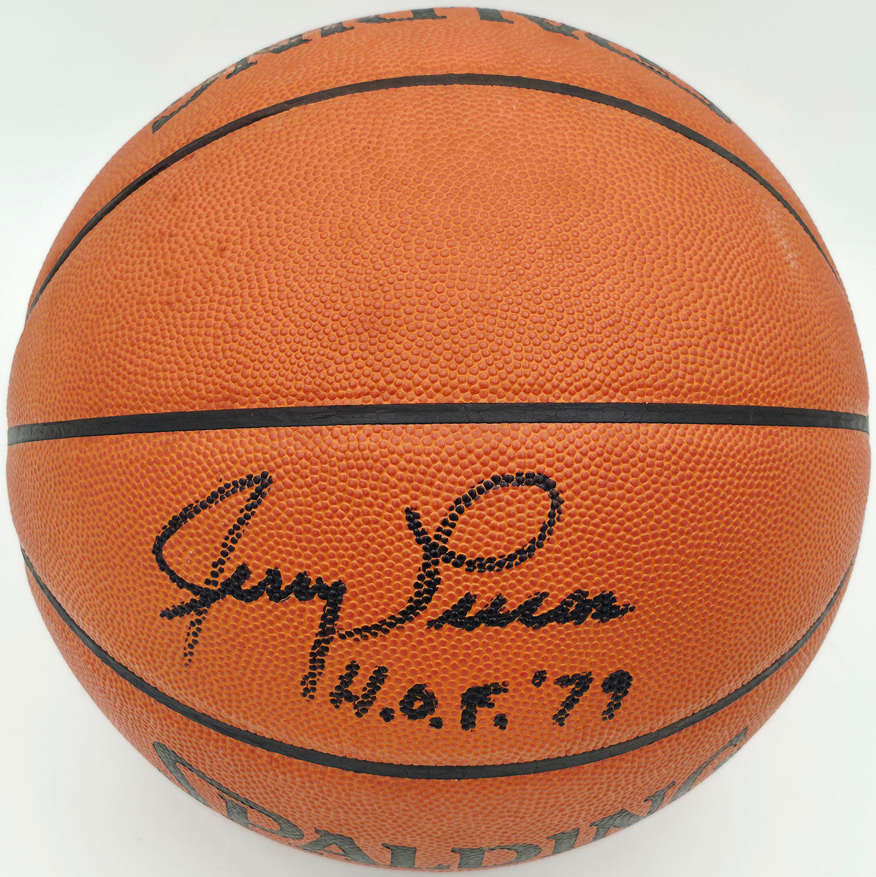 Jerry Lucas Autographed Spalding NBA Leather Game Basketball New York Knicks "HOF 79" Beckett BAS QR #BS30431