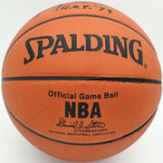 Jerry Lucas Autographed Spalding NBA Leather Game Basketball New York Knicks "HOF 79" Beckett BAS QR #BS30431