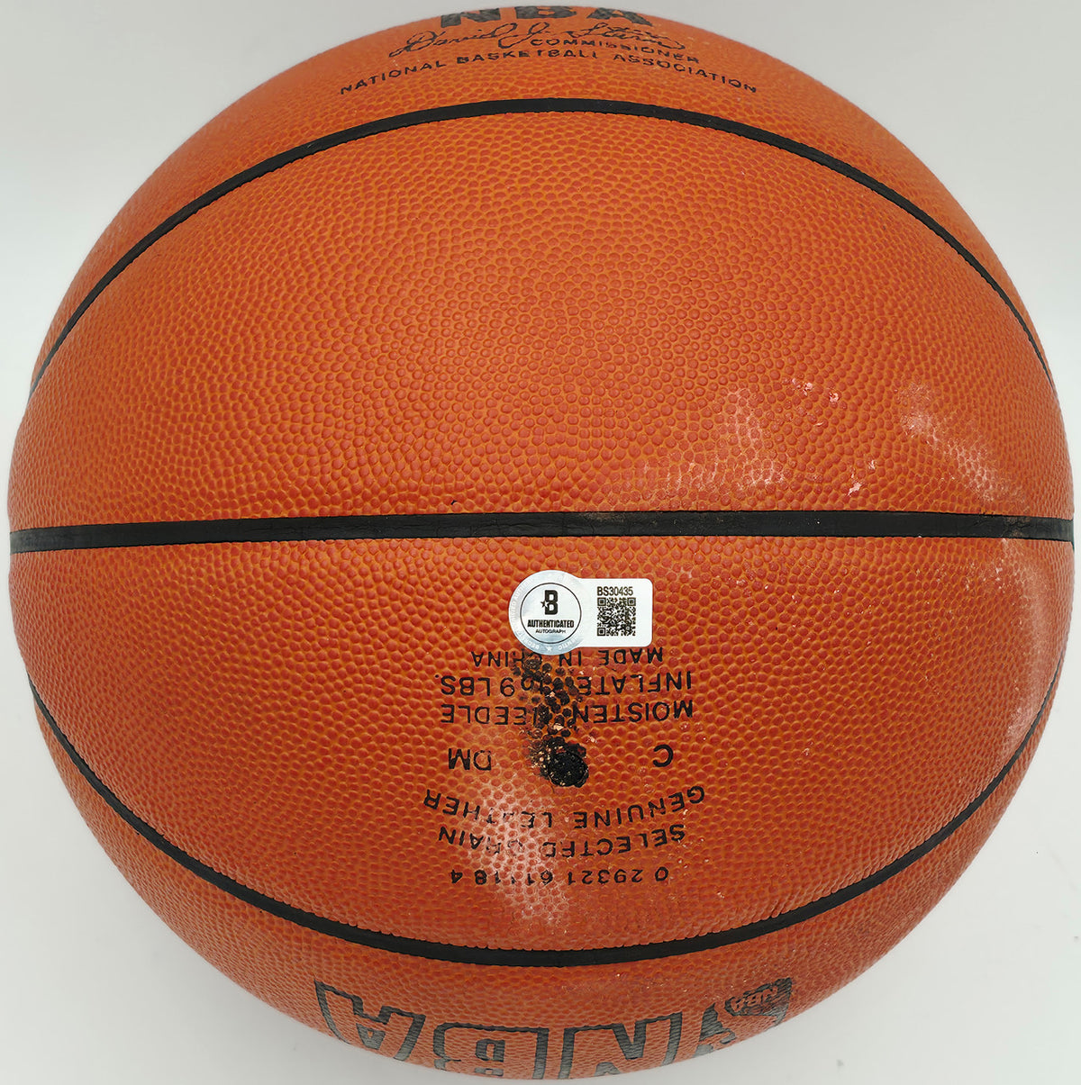 George Gervin Autographed Spalding NBA Leather Game Basketball San Antonio Spurs "Iceman #44" Beckett BAS QR #BS30435