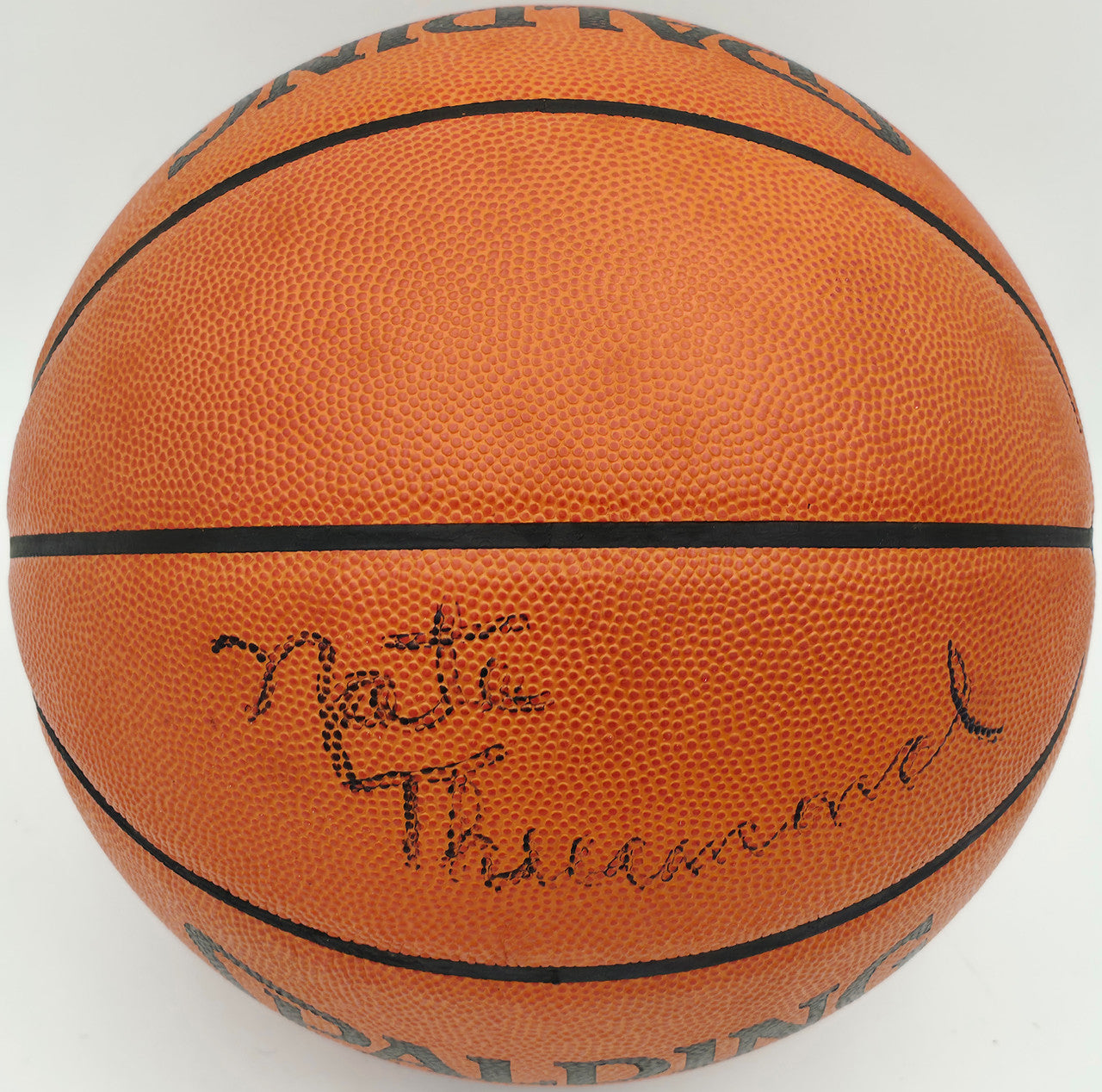 Nate Thurmond Autographed Spalding NBA Leather Game Basketball Golden State Warriors Beckett BAS QR #BS30430