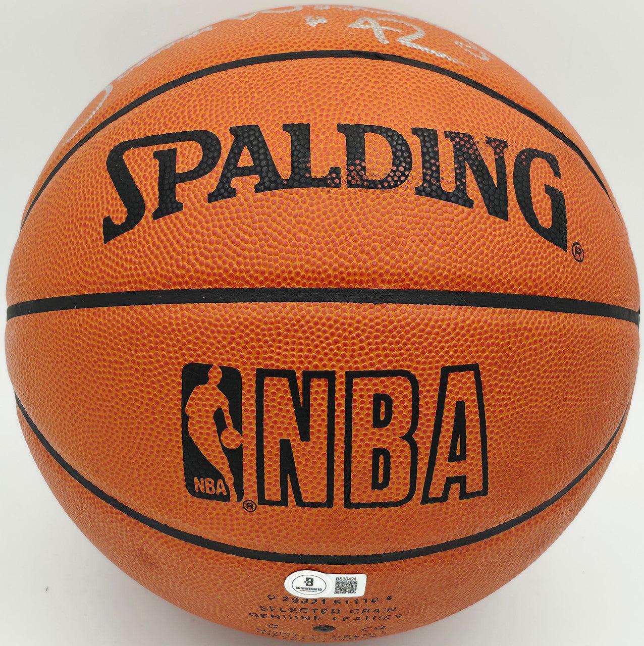 James Worthy Autographed Spalding NBA Leather Game Basketball Los Angeles Lakers Beckett BAS QR #BS30424
