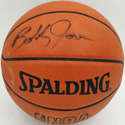 Bobby Jones Autographed Spalding NBA Leather Game Basketball Philadelphia 76ers Beckett BAS QR #BS30418
