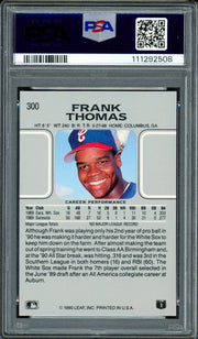 Frank Thomas Autographed 1990 Leaf Rookie Card #300 Chicago White Sox PSA 8 Auto Grade Gem Mint 10 PSA/DNA Stock #250507