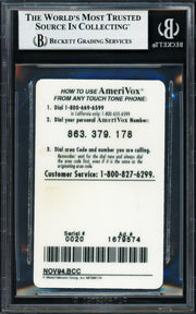 Tony Gwynn Autographed 1995 AmeriVox Phone Card San Diego Padres Beckett BAS #18283428