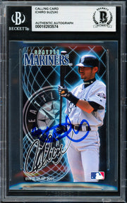 Ichiro Suzuki Autographed 2001 Teleca NTT Rookie Phone Card Seattle Mariners Beckett BAS #18283574