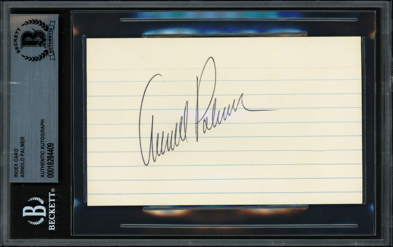 Arnold Palmer Autographed 3x5 Index Card Beckett BAS #18284409