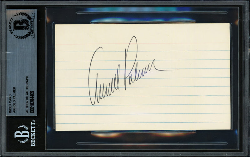 Arnold Palmer Autographed 3x5 Index Card Beckett BAS #18284409