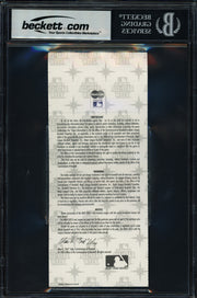 Ichiro Suzuki Autographed 2001 All Star Game Ticket Seattle Mariners Beckett BAS #18284476