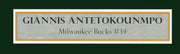 Milwaukee Bucks Giannis Antetokounmpo Autographed Framed Green Jersey Beckett BAS QR Stock #265448