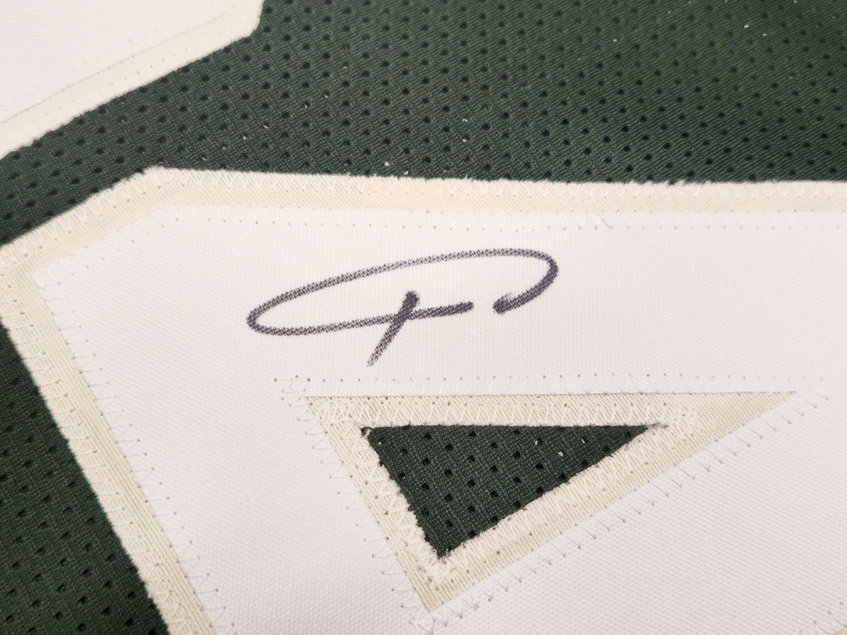 Milwaukee Bucks Giannis Antetokounmpo Autographed Framed Green Jersey Beckett BAS QR Stock #265448
