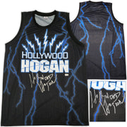 WWE Hulk Hogan Autographed Black Jersey "Hollywood Hogan" Beckett BAS Witness Stock #233368