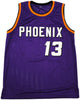 Phoenix Suns Steve Nash Autographed Purple Jersey Beckett BAS Witness Stock #233675