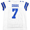 Dallas Cowboys Trevon Diggs Autographed White Jersey Beckett BAS QR Stock #233690