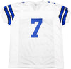 Dallas Cowboys Trevon Diggs Autographed White Jersey Beckett BAS QR Stock #233690