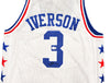 Philadelphia 76ers Allen Iverson Autographed White All Star Jersey Beckett BAS Witness Stock #233363