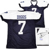 Dallas Cowboys Trevon Diggs Autographed Blue & White Jersey PSA/DNA Stock #233658