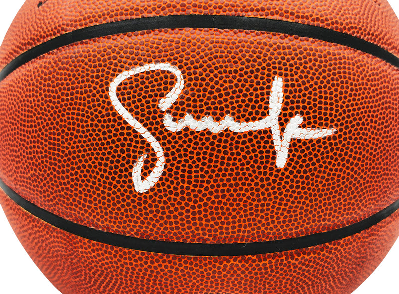 Steve Nash Autographed Composite Leather Phoenix Suns Logo Basketball Beckett BAS Witness Stock #233672