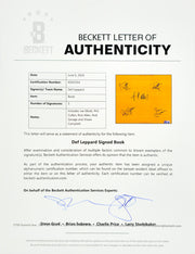 Def Leppard Autographed 'Definitely Genesis Publications' Book #/1500 Signed By All 5 Members Beckett BAS QR Stock #230668