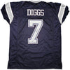 Dallas Cowboys Trevon Diggs Autographed Blue Jersey Beckett BAS QR Stock #233688