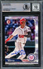 Juan Soto Autographed 2019 Bowman Card #92 New York Mets Auto Grade Gem Mint 10 Beckett BAS Stock #218665