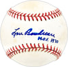 Lou Boudreau Autographed Official 1996 AL Division Logo MLB Baseball Cleveland Indians "HOF 1970" JSA #V29597