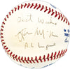 1982 All Star Umpires Autographed Official 1982 All Star Game Logo MLB Baseball With 6 Signatures Including Doug Harvey JSA #LL64979