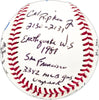 Al Clark Autographed Official League Baseball Umpire Statball With 11 Stats JSA #GG31762