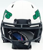 Michael Carter Autographed New York Jets Lunar Eclipse White Speed Mini Helmet Beckett BAS Witness #WM68438
