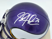 Steve Hutchinson Autographed Minnesota Vikings Purple Mini Helmet Beckett BAS QR #BS30342