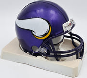 Steve Hutchinson Autographed Minnesota Vikings Purple Mini Helmet Beckett BAS QR #BS30342
