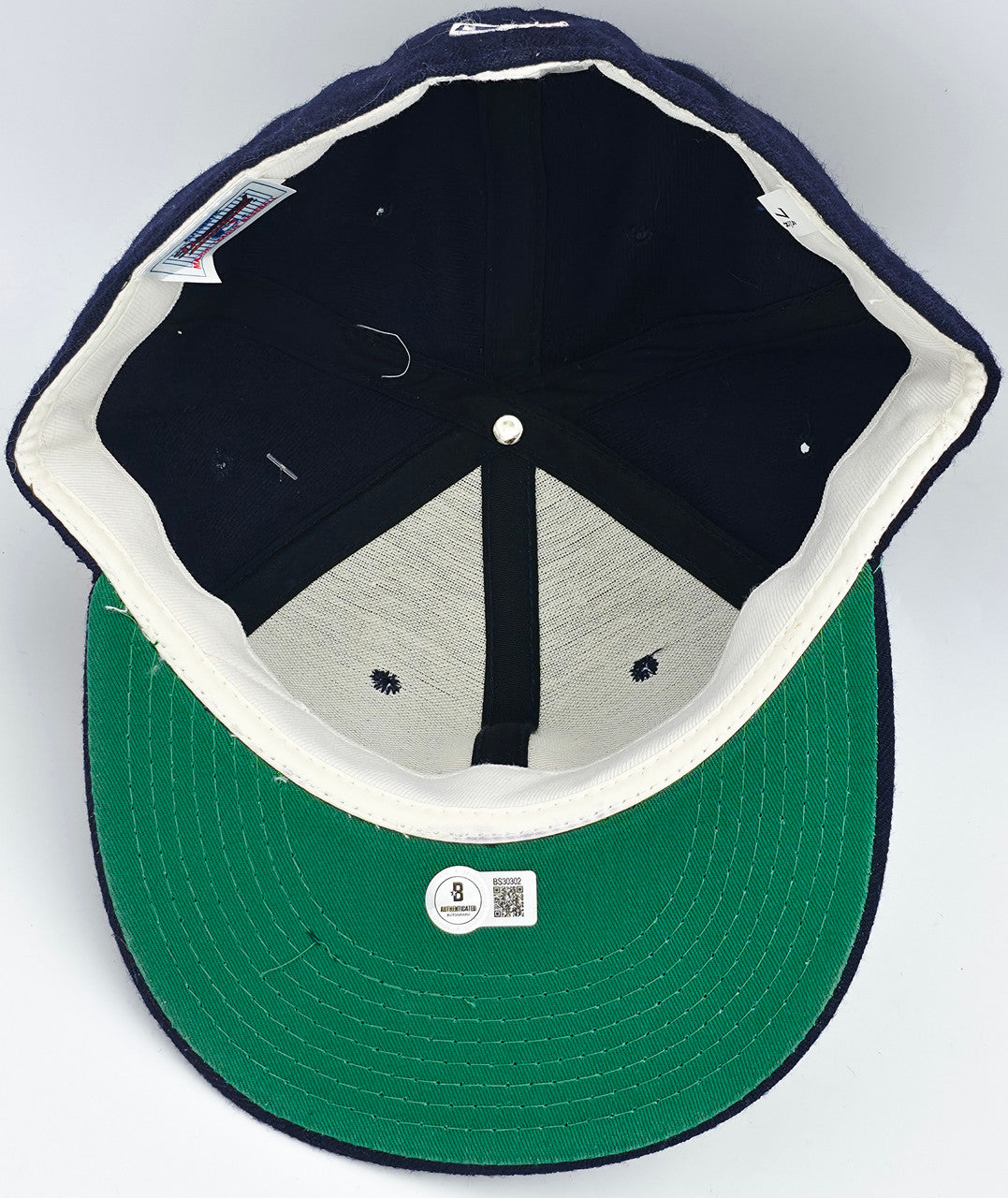 Nomar Garciaparra Autographed Navy Blue Fleer New Era Hat Boston Red Sox Beckett BAS QR #BS30302