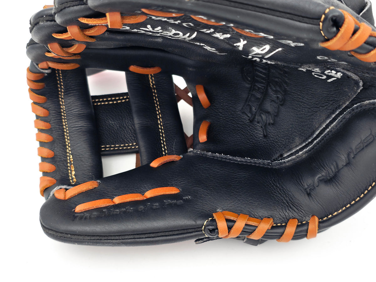 Mike Schmidt Autographed Rawlings Pro Series Black Leather Fielding Glove Philadelphia Phillies With 5 Stats #1/20 MLB Holo #HZ670936